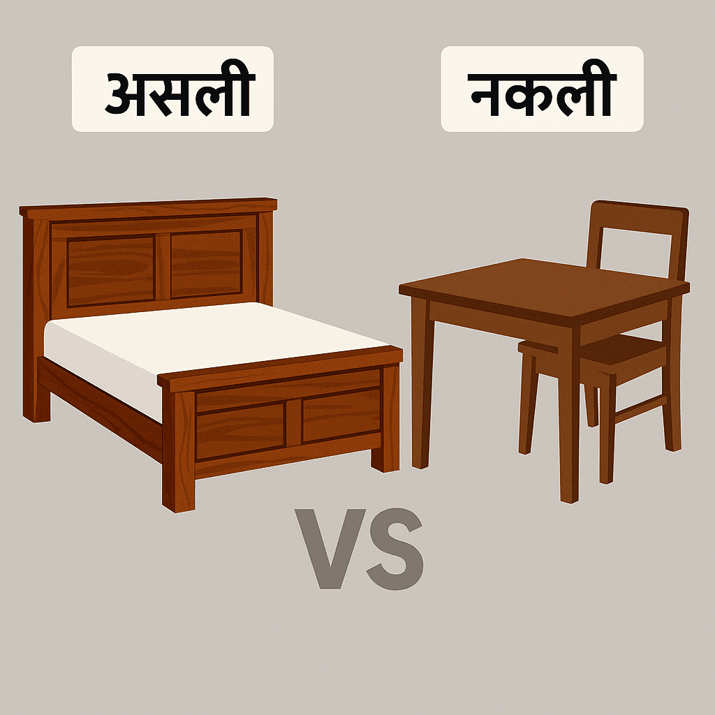 लक्समी फर्नीचर जयपुर का शुद्ध शीशम वुड बेड और डायनिंग टेबल