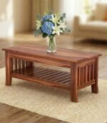 Sheesham wood coffee table for living room – solid wooden center table