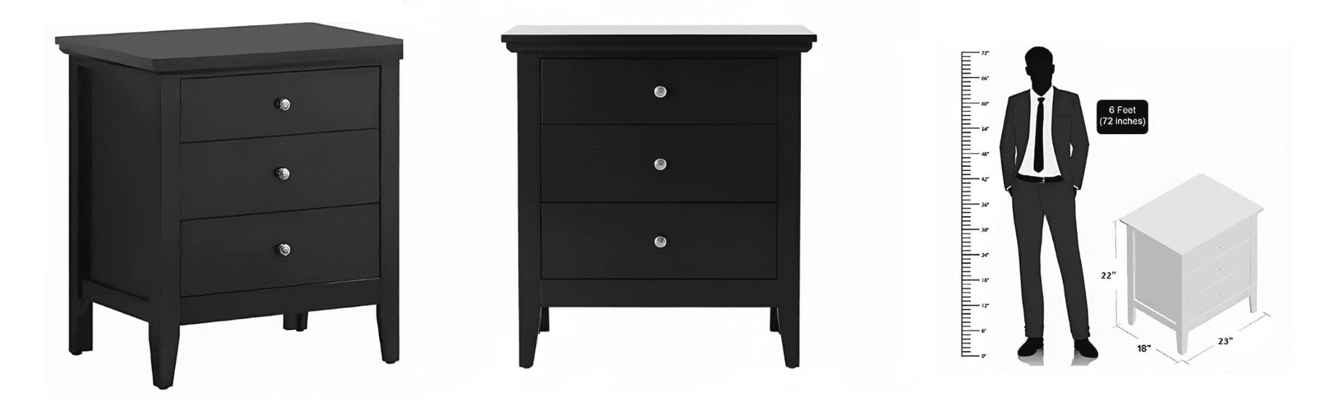 Sheesham Wood Bedside Table for Bedroom – Solid Wood Night Stand with Drawer