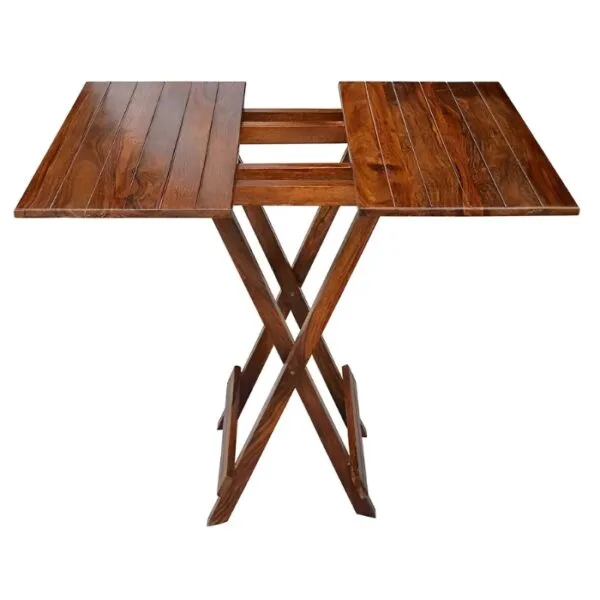 Sheesham Wood Folding Expandable Table – Premium Wooden Furniture by Laxmi Furniture