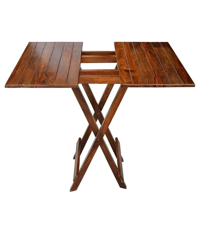 Sheesham Wood Folding Expandable Table – Premium Wooden Furniture by Laxmi Furniture