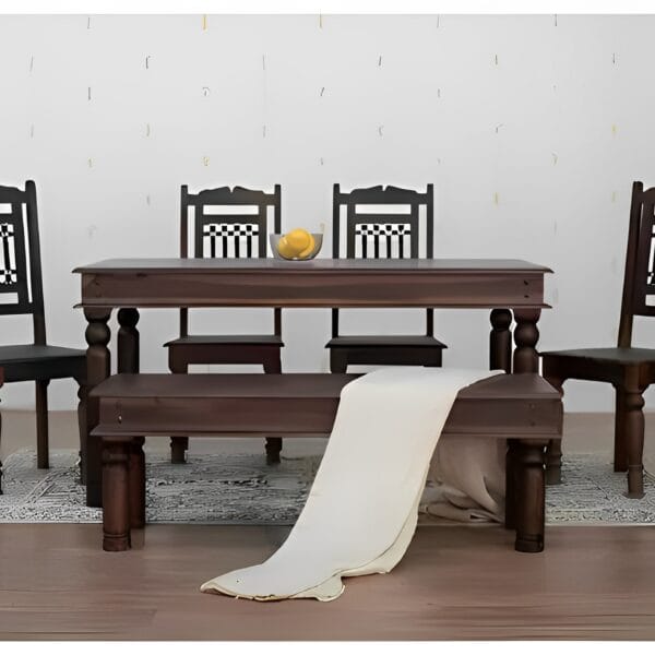 Solid Sheesham Wood Six Seater Dining Set For Dining Room/Hotel/ Café |