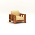 Outer Sofa Set 1 Seater Angle View Sheesham Wood Laxmi Furniture