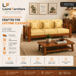 Alt: Outer Sofa Set 3 Seater Premium Sheesham Wood Made in India