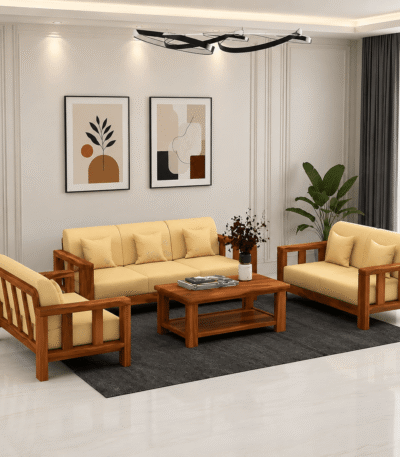 Sheesham Wood 7 Seater Sofa Set