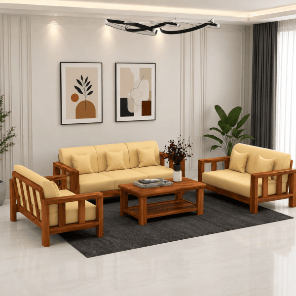 Sheesham Wood 7 Seater Sofa Set