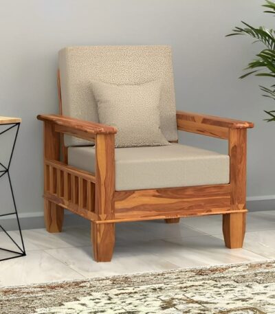 Sheesham Wooden 1 Seater Sofa set