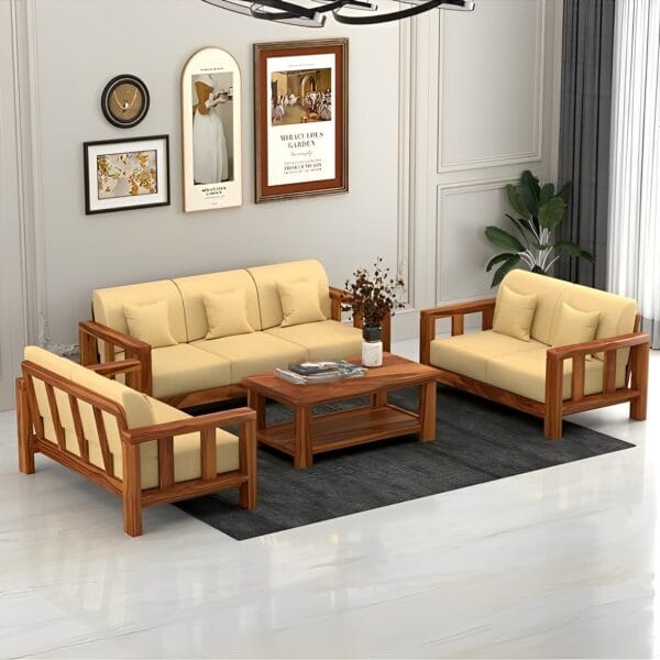 Wooden Seven Seater Sofa