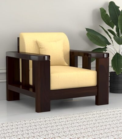 Sheesham 1 Seater Sofa – Dark Finish