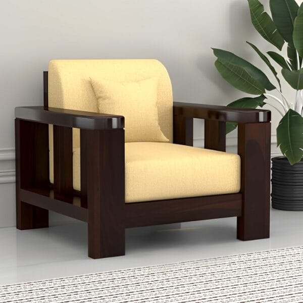 Sheesham 1 Seater Sofa – Dark Finish
