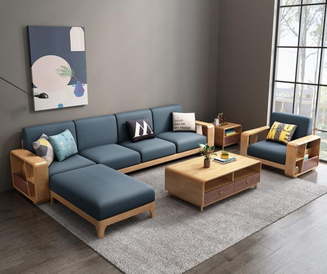 L Shape Sofa | Modern Sofa Set Design | Sheesham Wood