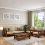 Sheesham Wood Pocket Sofa Set 3+1+1 - Laxmi Furniture