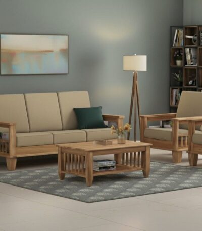 Sheesham Wood 5 Seater Pocket Sofa Set