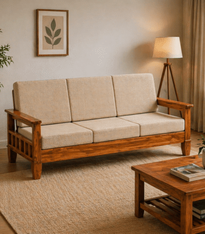 Sheesham Wood Sofa Set 3 Seater Laxmi Furniture