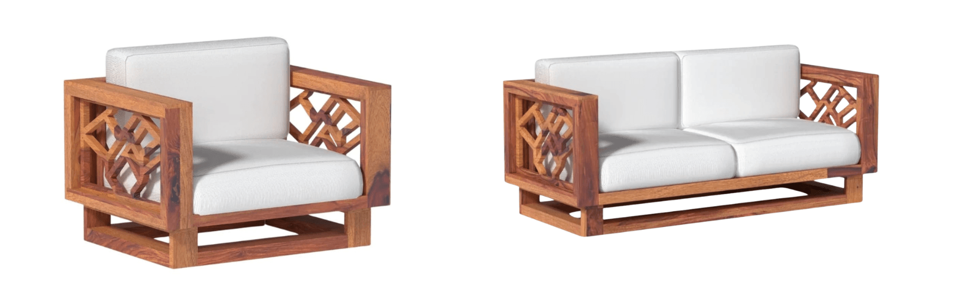 Royal Sheesham wood frame sofa set image