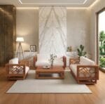 Royal Sheesham Wood Frame Sofa Set for Living Room with Premium Cushion Seating