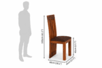 Sheesham wood dining chair dimensions 105cm height 46cm width 45cm seat height