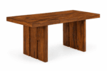 Sheesham wood 6 seater dining table angle view solid wood honey finish