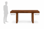 Sheesham wood dining table leg gap 30cm solid wood base detail