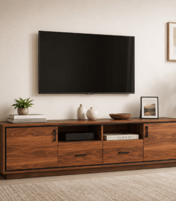 Sheesham Wood TV Unit - Honey Finish