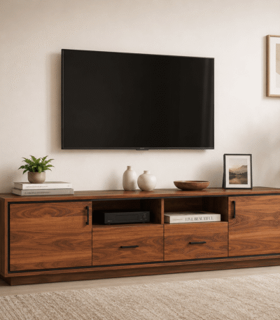 Sheesham Wood TV Unit - Honey Finish