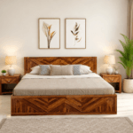 sheesham wood storage bed king size