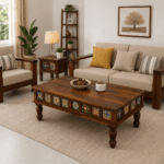 sheesham wood coffee table with storage