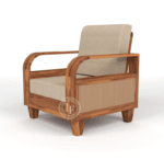 Sheesham Wood Rattan Cane Sofa 5 Seater single chair size 29x28x32 inch