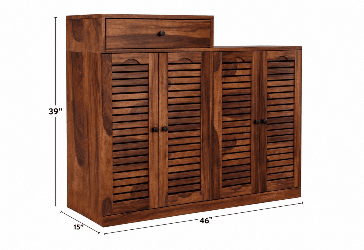 sheesham-wood-shoe-rack-cabinet - Image 2